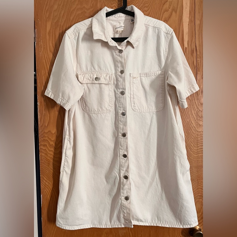 Universal Thread Cream Button Down Dress